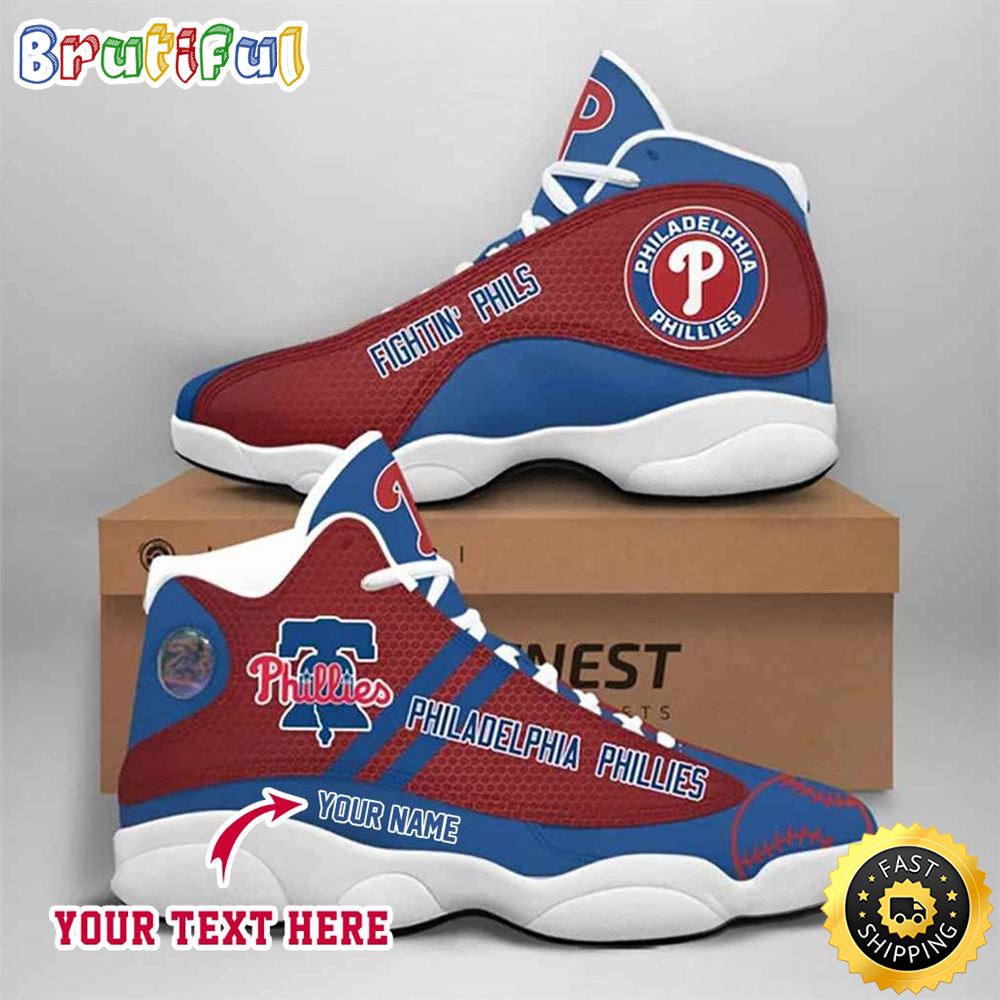 MLB Philadelphia Phillies Custom Name Air Jordan 13 Shoes V5 ofvevf