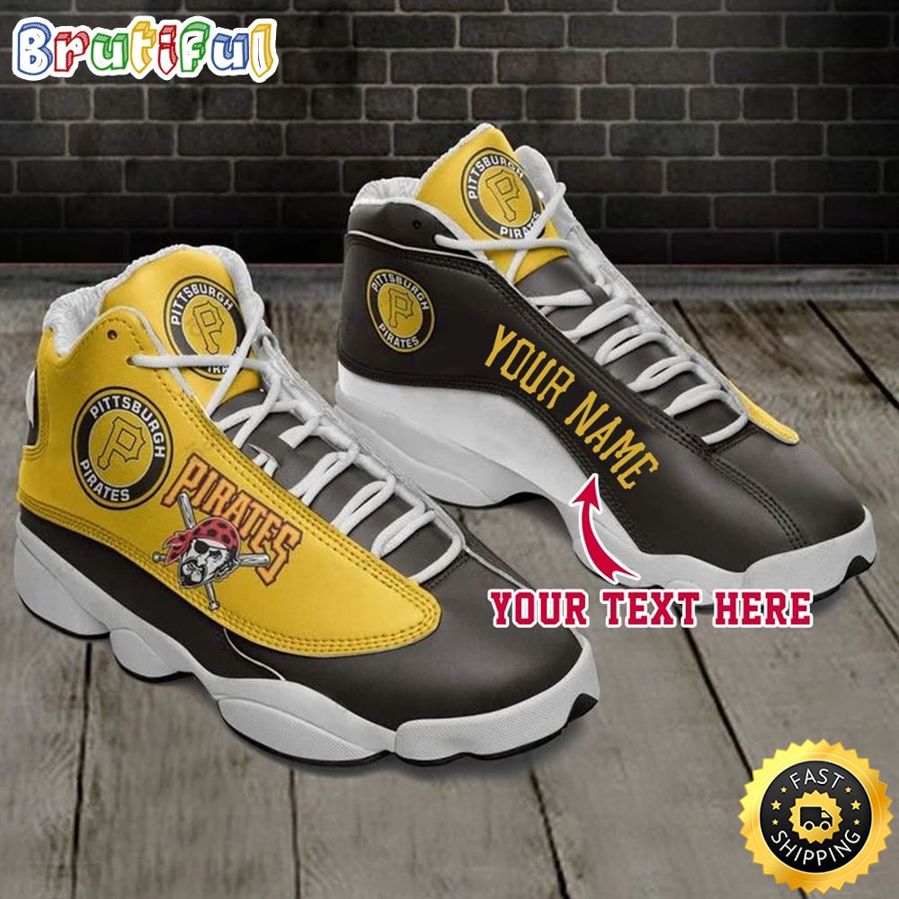MLB Pittsburgh Pirates Custom Name Air Jordan 13 Shoes V5 i6artw