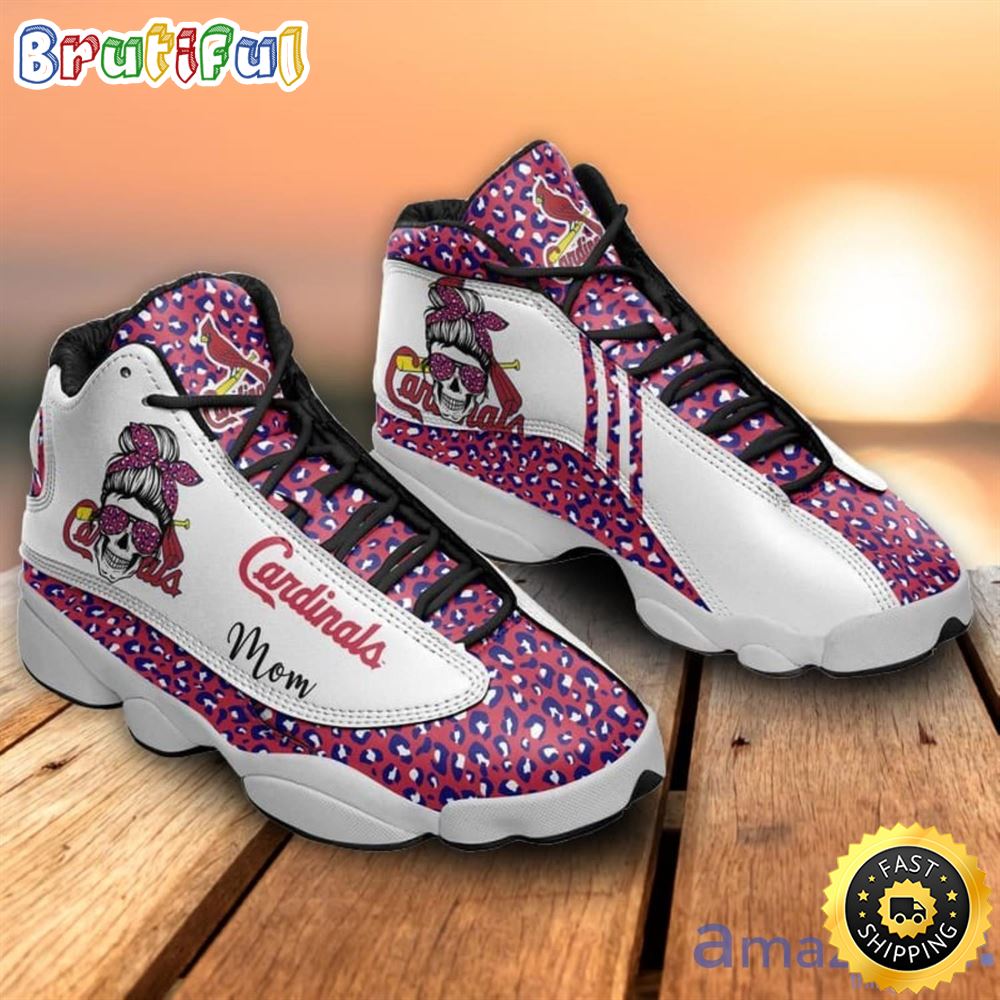 MLB St. Louis Cardinals Mom Leopard Pattern Air Jordan 13 Shoes opyjq5