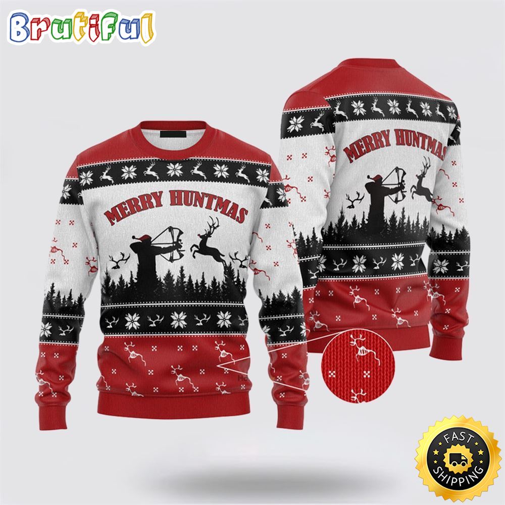 Merry Huntmas Hunting Ugly Christmas Sweater Christmas Gift For That Everyone Will Love 1 yxpi0e