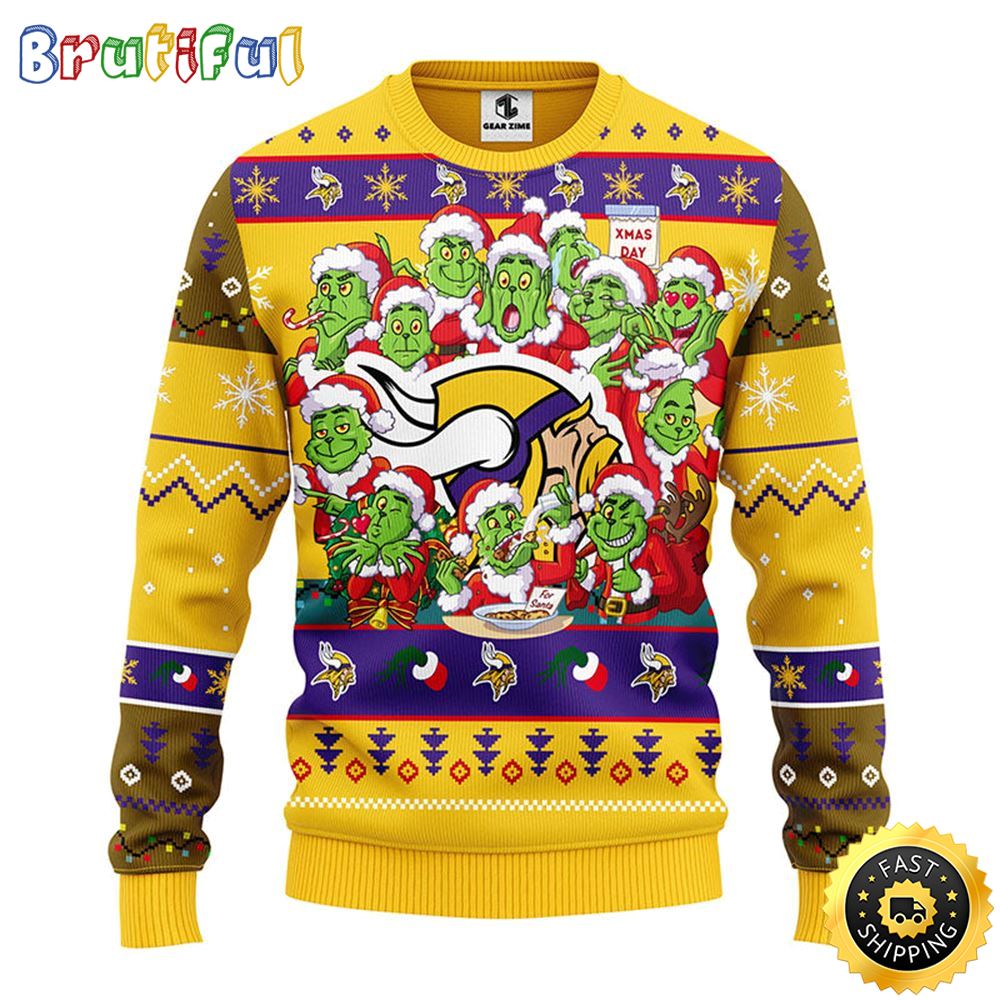 Minnesota Vikings Christmas Ugly Sweater Print 12 Grinch Xmas Day Show Your Team Spirit 1 aqzpsv