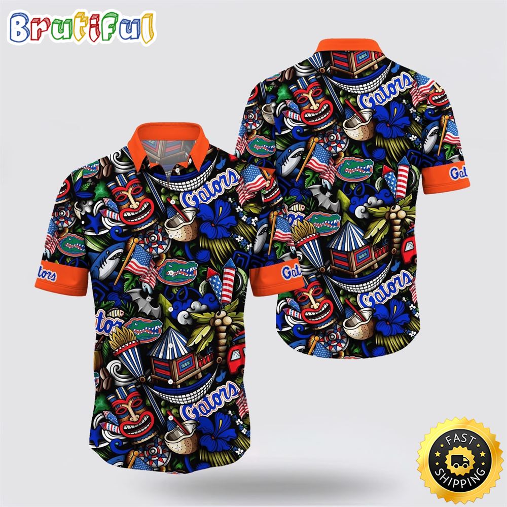 NCAA Florida Gators Flower Hawaii Shirt Summer Vibes For FootBall Fans 1 pkc9vs