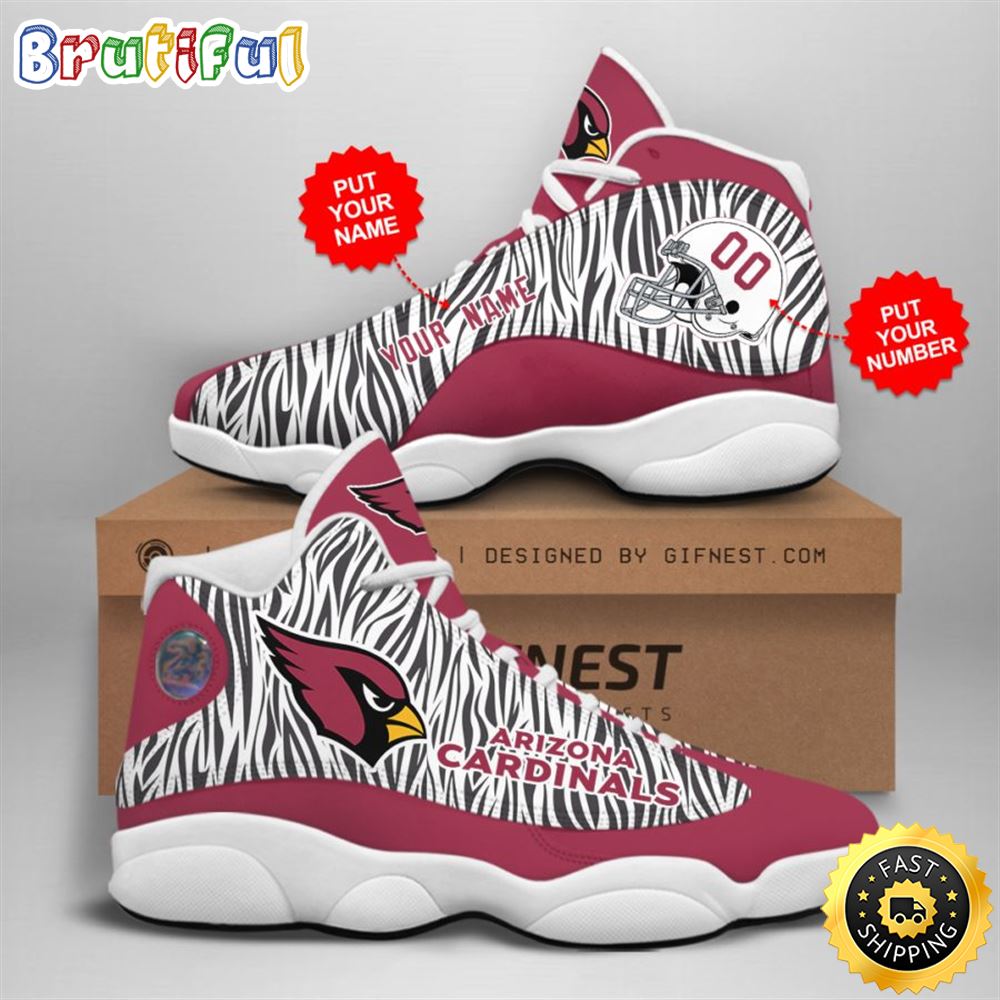 NFL Arizona Cardinals Custom Name Number Air Jordan 13 Shoes V3 cmilyy