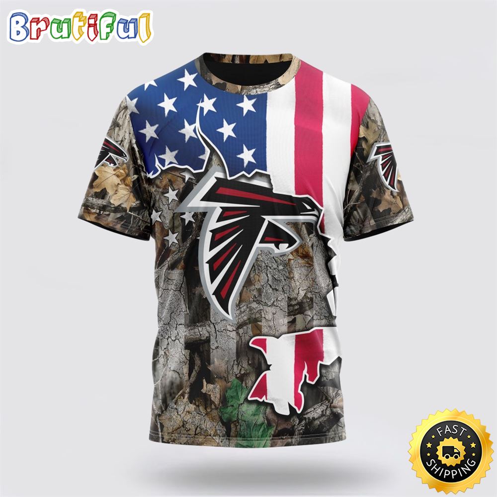 NFL Atlanta Falcons All Over Print 3D T Shirt USA Flag Camo Realtree Hunting Unisex Tshirt 1 cvhcyj
