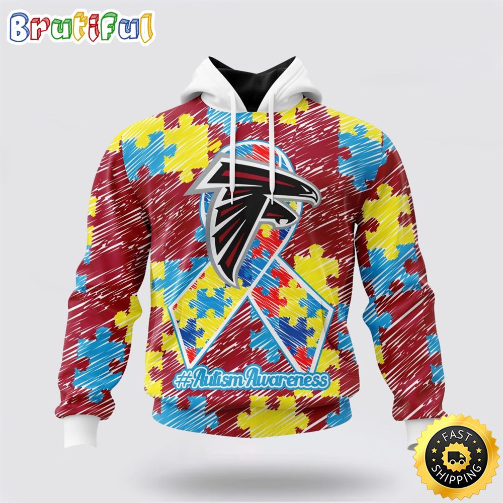 NFL Atlanta Falcons Puzzle Autism Awareness All Over Print 3D Hoodie Unisex Hoodie 1 vkx5ri