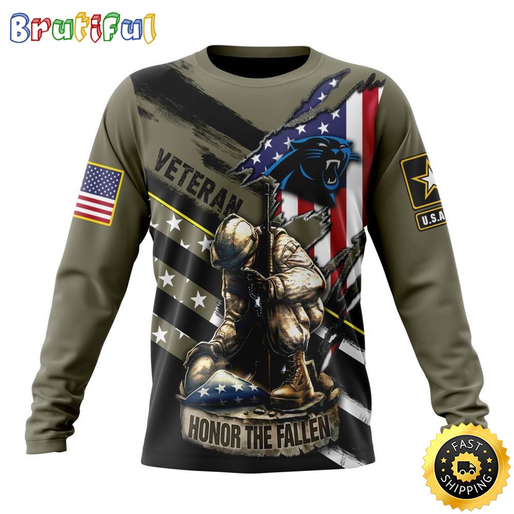 NFL Carolina Panthers Crewneck Sweatshirt Honor Veterans Kneeling Soldier Gifts For Football Fans 1 zwnny0