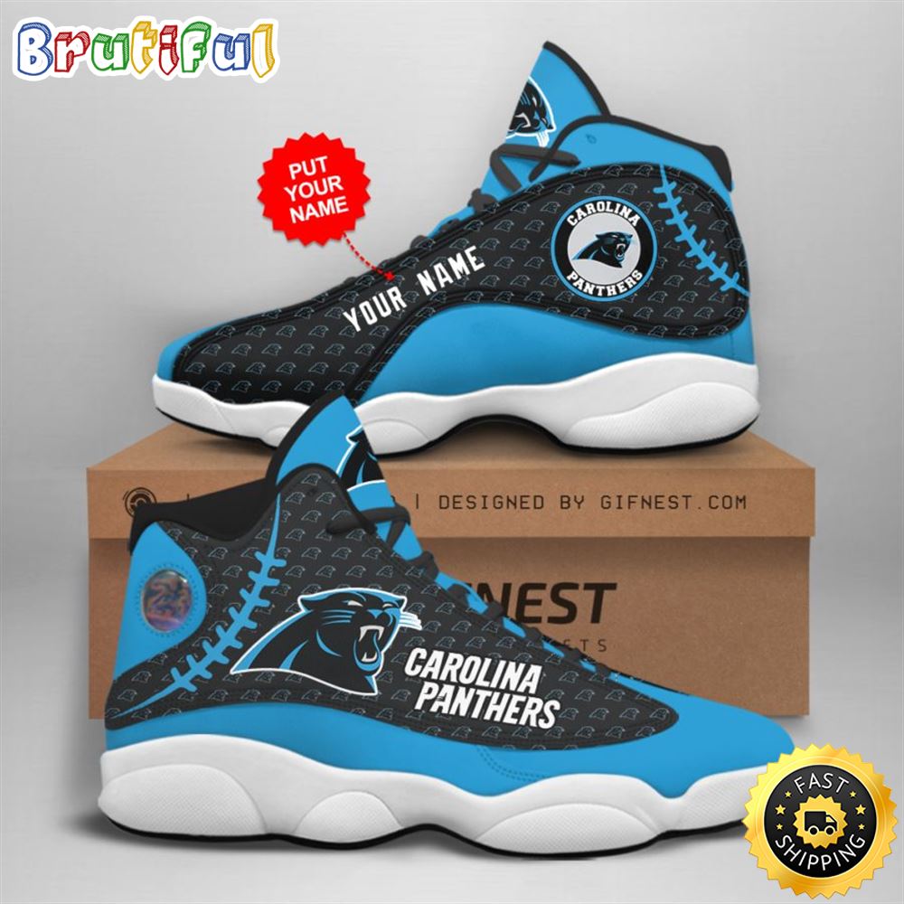 NFL Carolina Panthers Custom Name Air Jordan 13 Shoes V3 jqvaia