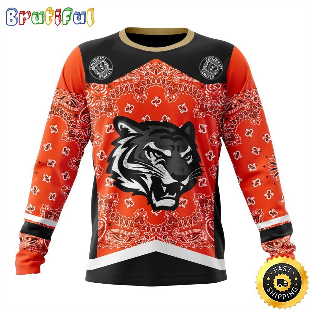 NFL Cincinnati Bengals Crewneck Sweatshirt Specialized Classic Style Unisex Sweatshirt 1 ydlsdk