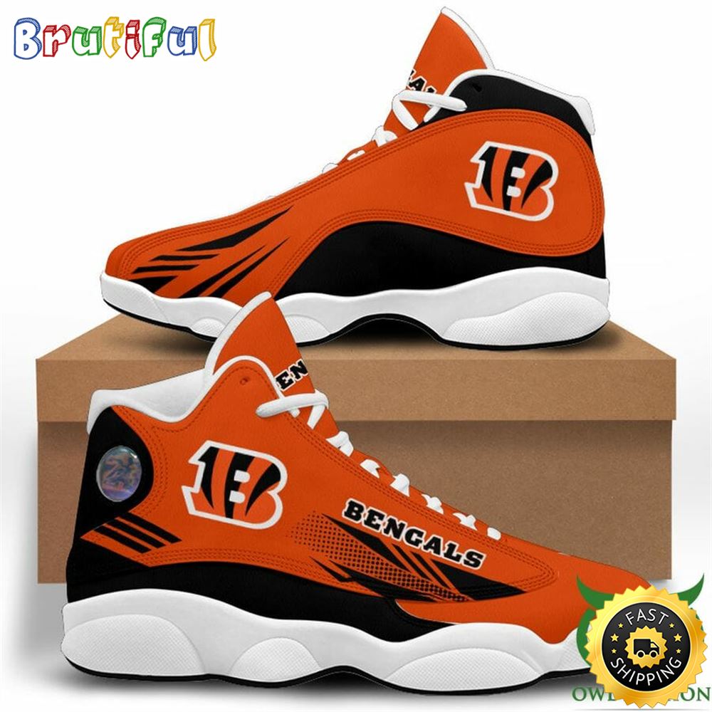 NFL Cincinnati Bengals Orange Black Air Jordan 13 Shoes s0a1ss