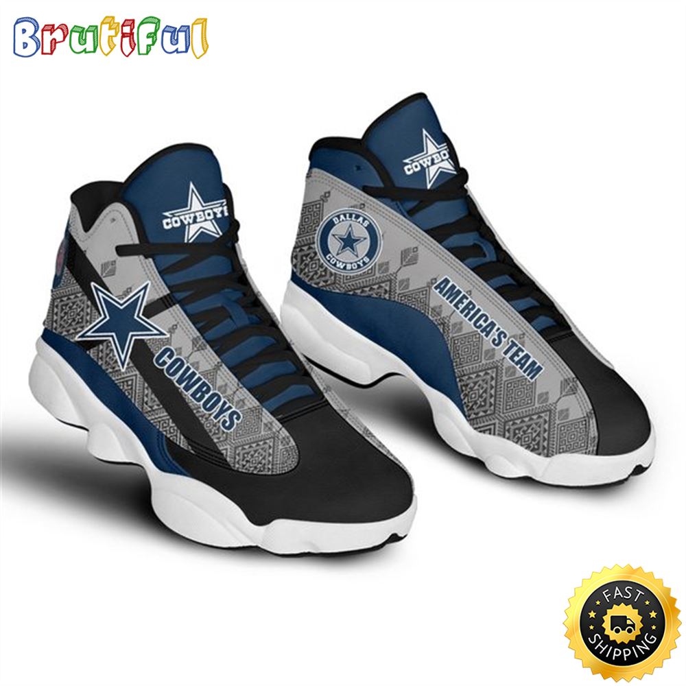 NFL Dallas Cowboys America Team Dark Blue Grey Air Jordan 13 Shoes cnkn1w