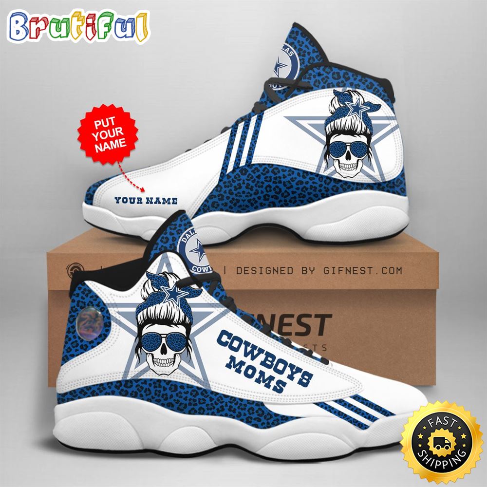 NFL Dallas Cowboys Custom Name Air Jordan 13 Shoes V4 oz8hks