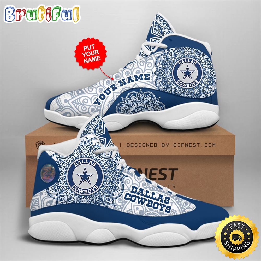 NFL Dallas Cowboys Custom Name Air Jordan 13 Shoes V7 qozzxl