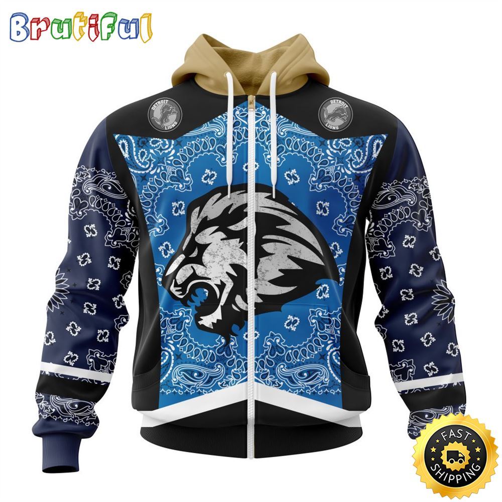 NFL Detroit Lions All Over Print Zip Hoodie 3D Specialized Classic Style Unisex Hoodie 2 mwi1cg