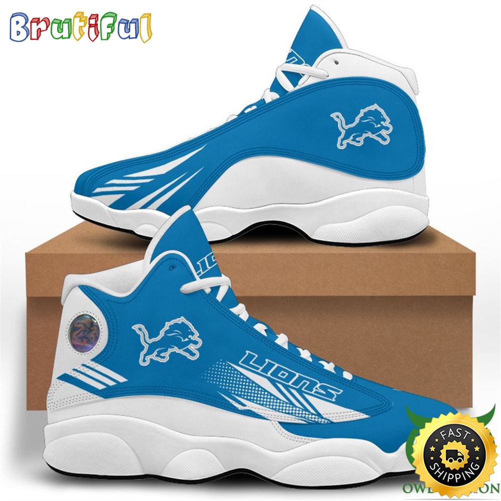 NFL Detroit Lions Blue Air Jordan 13 Shoes miwnqh