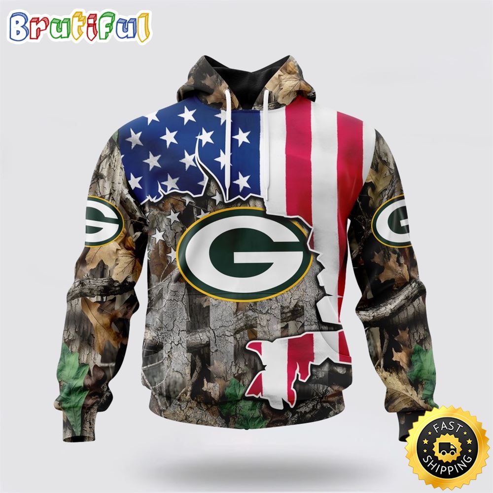 NFL Green Bay Packers All Over Print 3D Hoodie USA Flag Camo Realtree Hunting Unique And Eye Catching 1 umi9kw