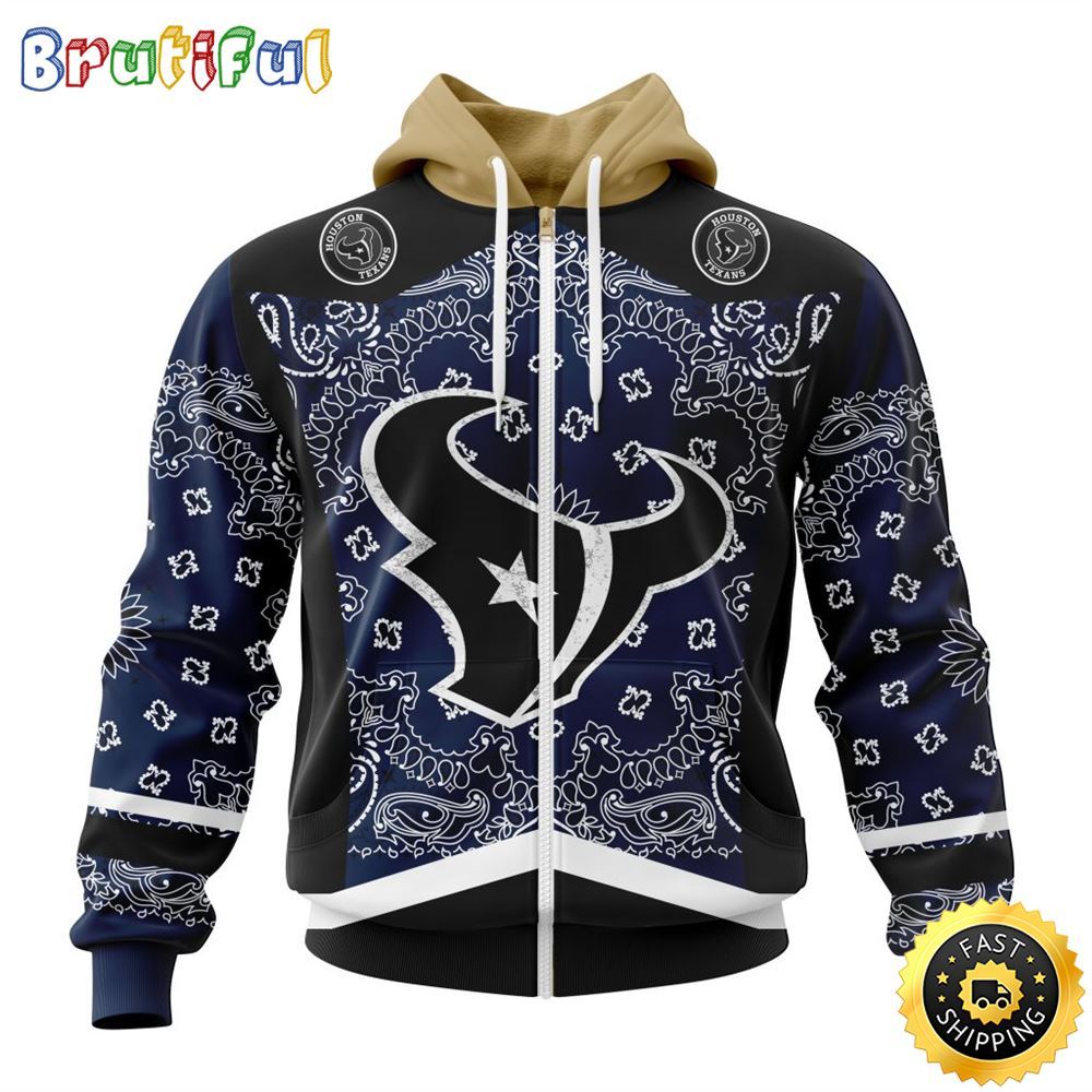 NFL Houston Texans All Over Print Zip Hoodie 3D Specialized Classic Style Unisex Hoodie 2 zagmad