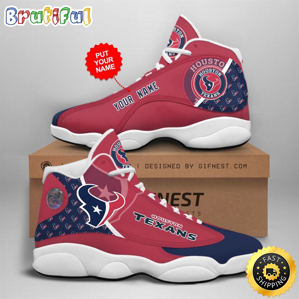 NFL Houston Texans Custom Name Air Jordan 13 Shoes V1 xekzwo