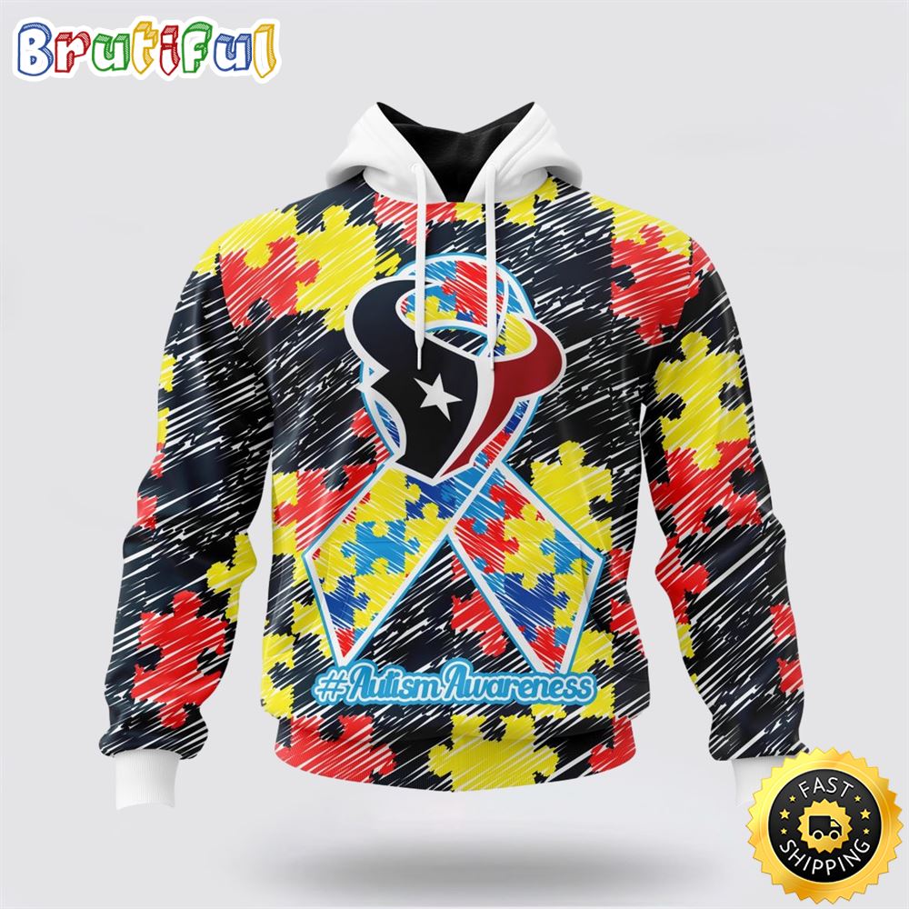 NFL Houston Texans Puzzle Autism Awareness All Over Print 3D Hoodie Unisex Hoodie 1 w0k4ki
