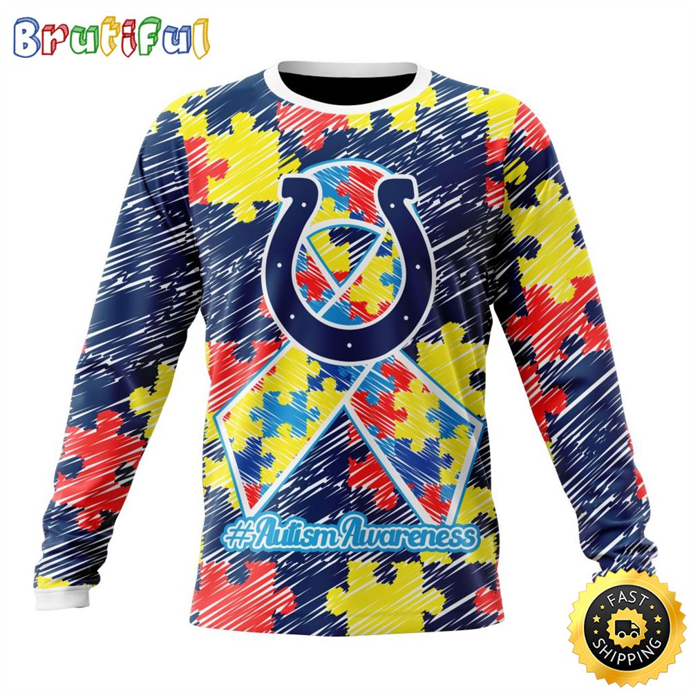 NFL Indianapolis Colts Crewneck Sweatshirt Puzzle Autism Awareness Unisex Sweatshirt 1 urrdmh