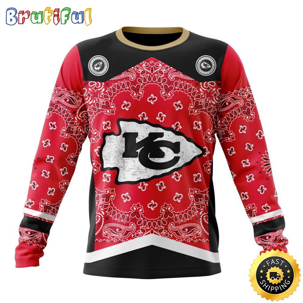 NFL Kansas City Chiefs Crewneck Sweatshirt Specialized Classic Style Unisex Sweatshirt 1 fnm6vf