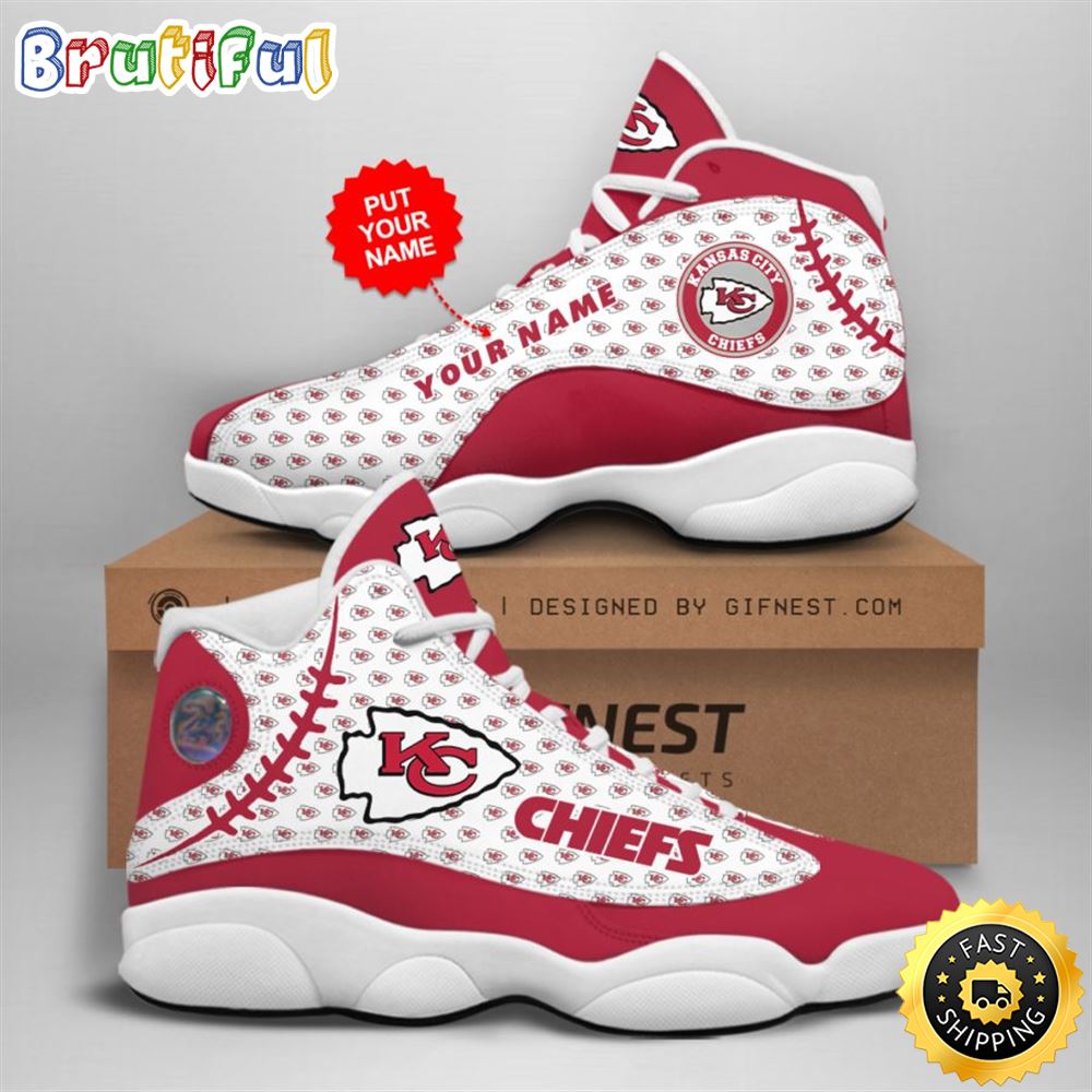 NFL Kansas City Chiefs Custom Name Air Jordan 13 Shoes V4 j5xpea