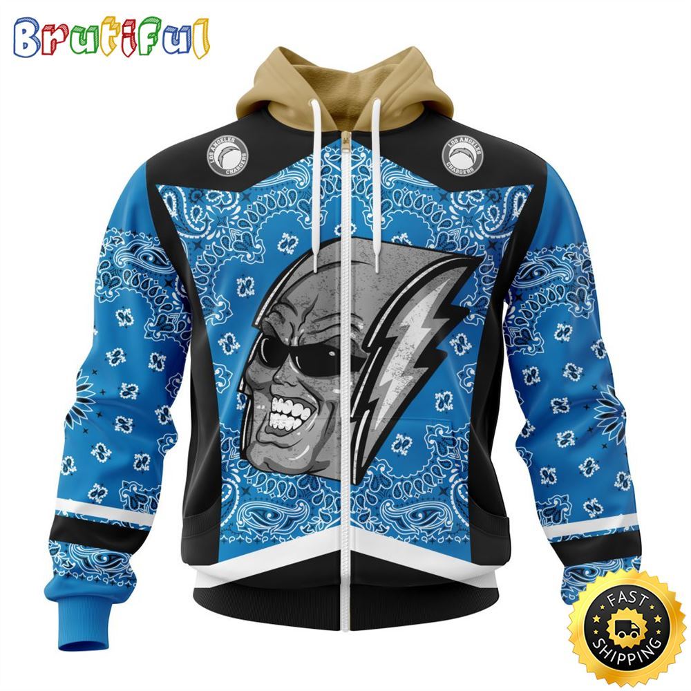 NFL Los Angeles Chargers All Over Print Zip Hoodie 3D Specialized Classic Style Unisex Hoodie 2 okuz37