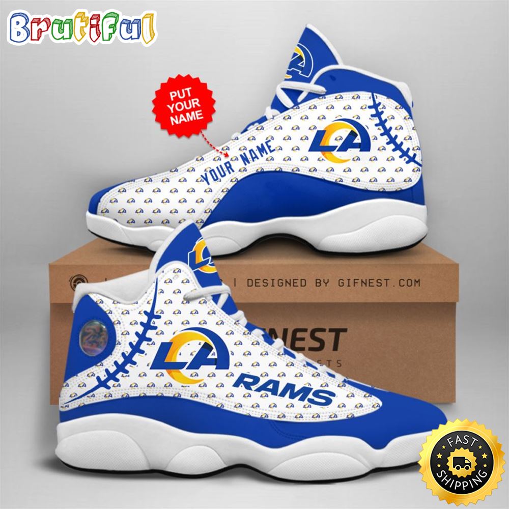NFL Los Angeles Rams Custom Name Air Jordan 13 Shoes V3 vhnqto