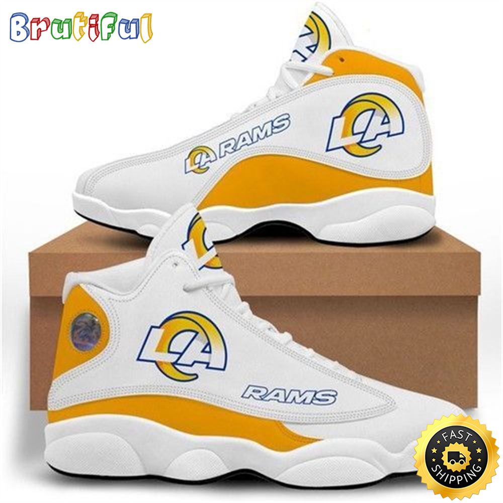 NFL Los Angeles Rams White Golden Air Jordan 13 Shoes gv8xub