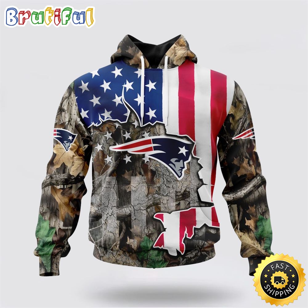 NFL New England Patriots All Over Print 3D Hoodie USA Flag Camo Realtree Hunting Unique And Eye Catching 1 ha8reo