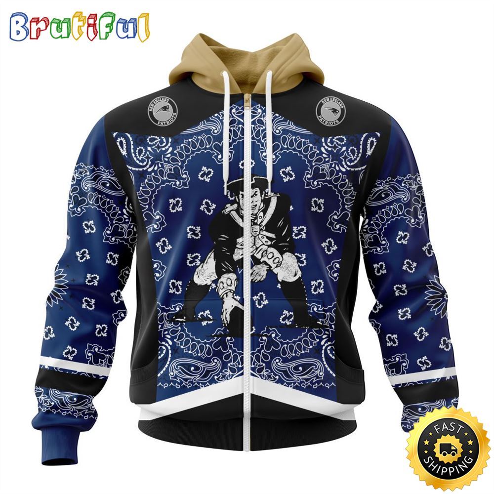 NFL New England Patriots All Over Print Zip Hoodie 3D Specialized Classic Style Unisex Hoodie 2 x2tjr6
