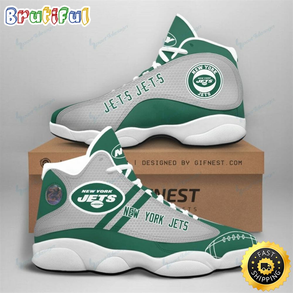 NFL New York Jets Green Grey Air Jordan 13 Shoes nw4k3x