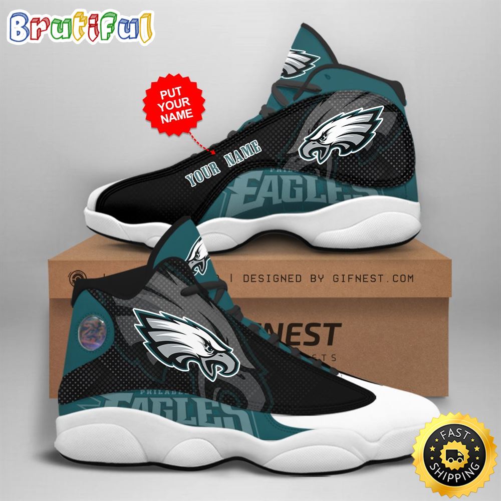 Philadelphia Eagles NFL Custom Name Air Jordan 11 Sneakers Shoes