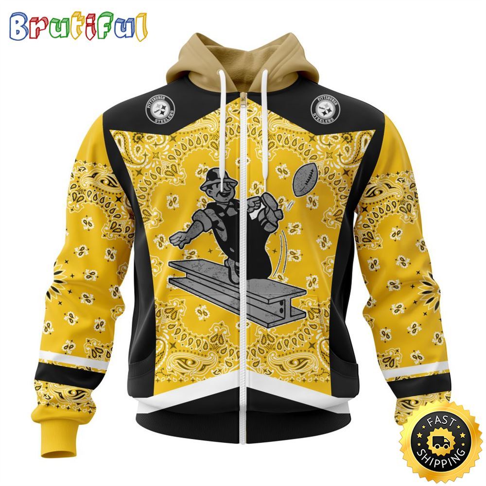 NFL Pittsburgh Steelers All Over Print Zip Hoodie 3D Specialized Classic Style Unisex Hoodie 2 avnf2d