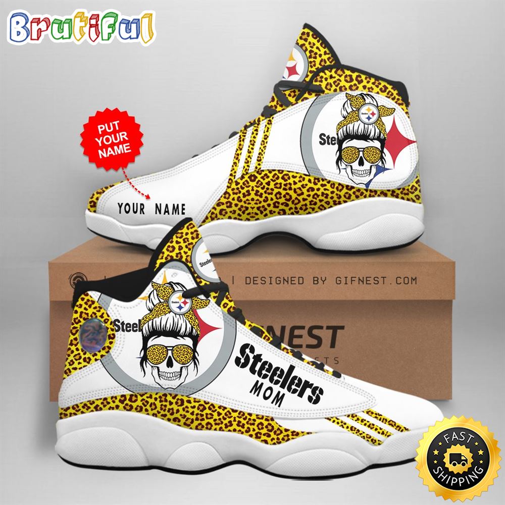 NFL Pittsburgh Steelers Custom Name Air Jordan 13 Shoes V5 sfe13v