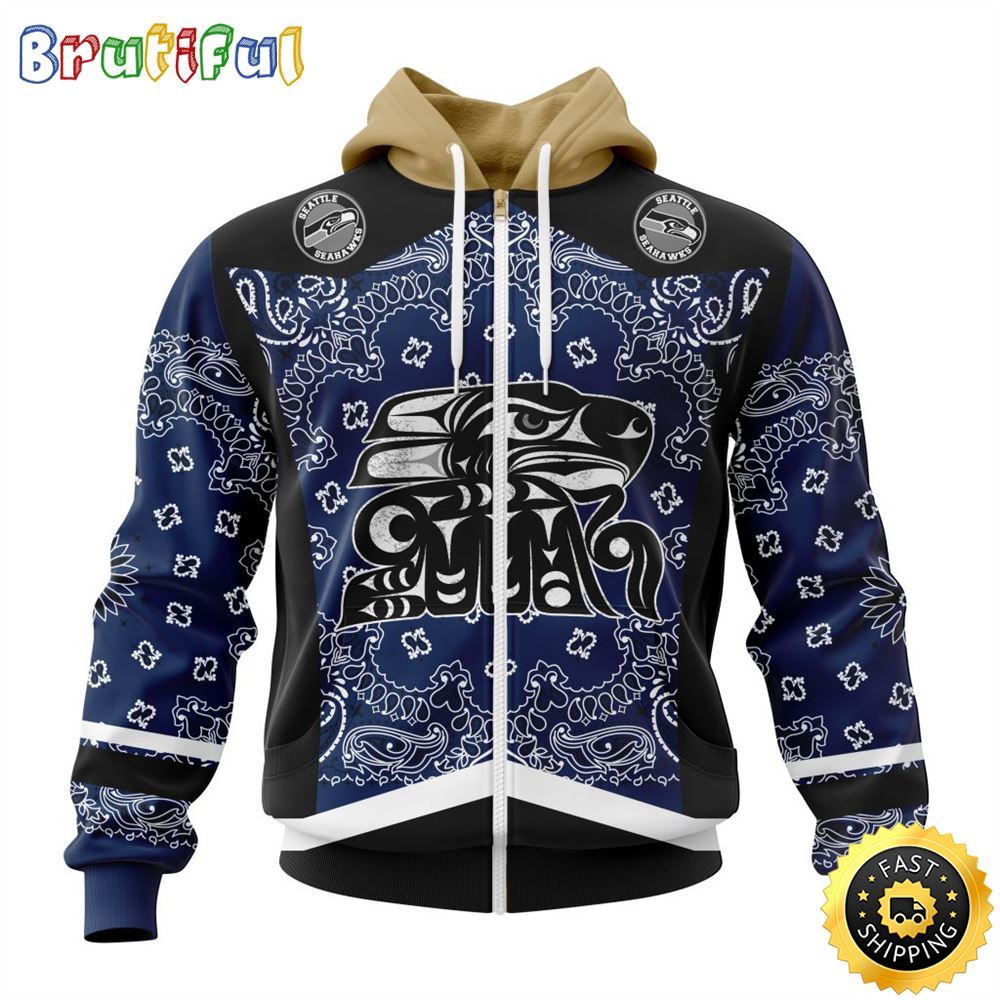 NFL Seattle Seahawks All Over Print Zip Hoodie 3D Specialized Classic Style Unisex Hoodie 2 xskte1
