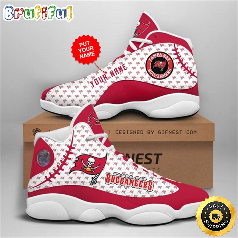 NFL Tampa Bay Buccaneers Custom Name Air Jordan 13 Shoes V3 qehf5t