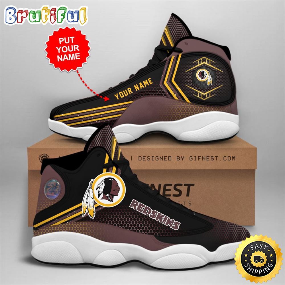 NFL Washington Redskins Custom Name Air Jordan 13 Shoes V1 fym8pp