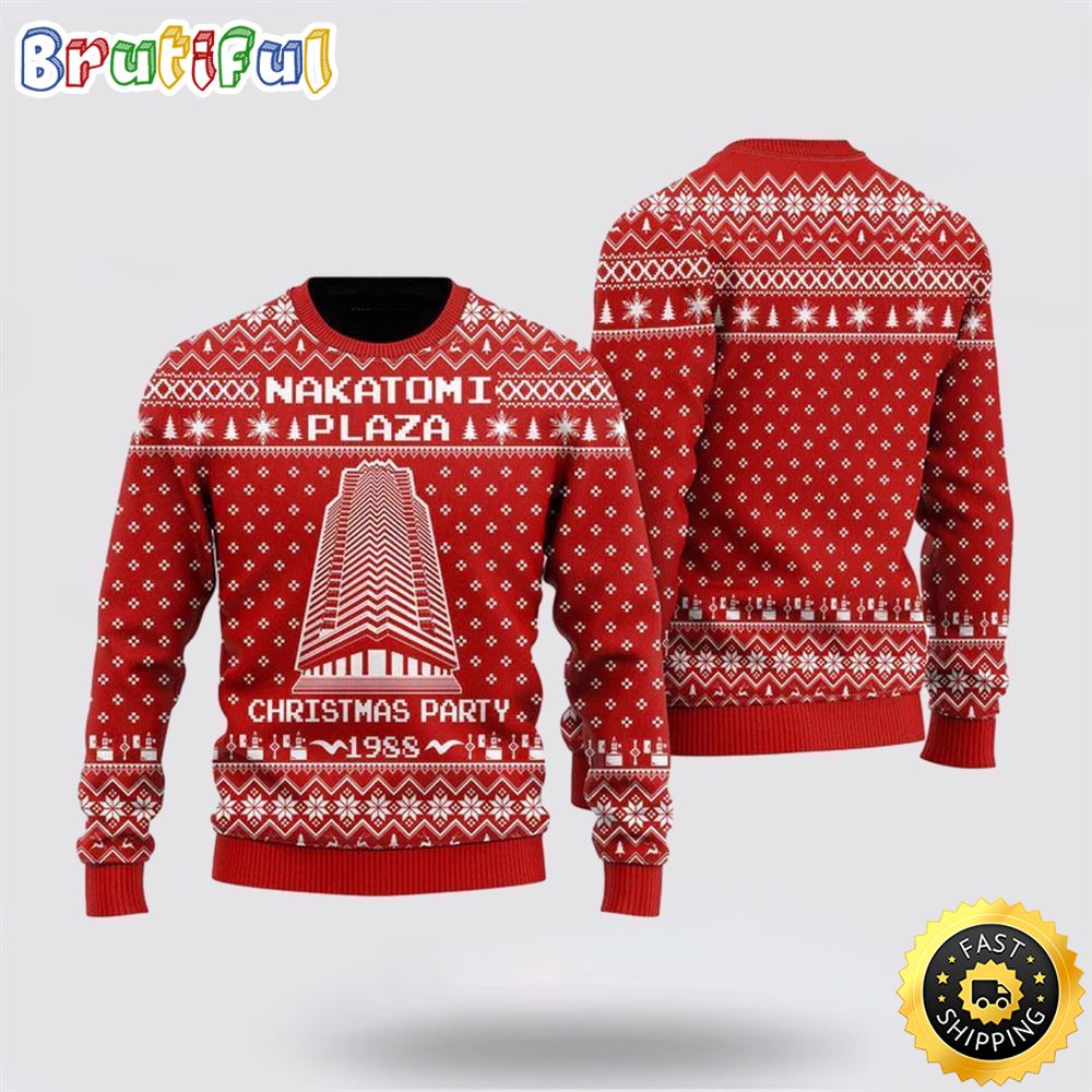 Nakatomi Plaza 1988 Ugly Christmas Sweater Christmas Gift For That Everyone Will Love 1 z7olnn