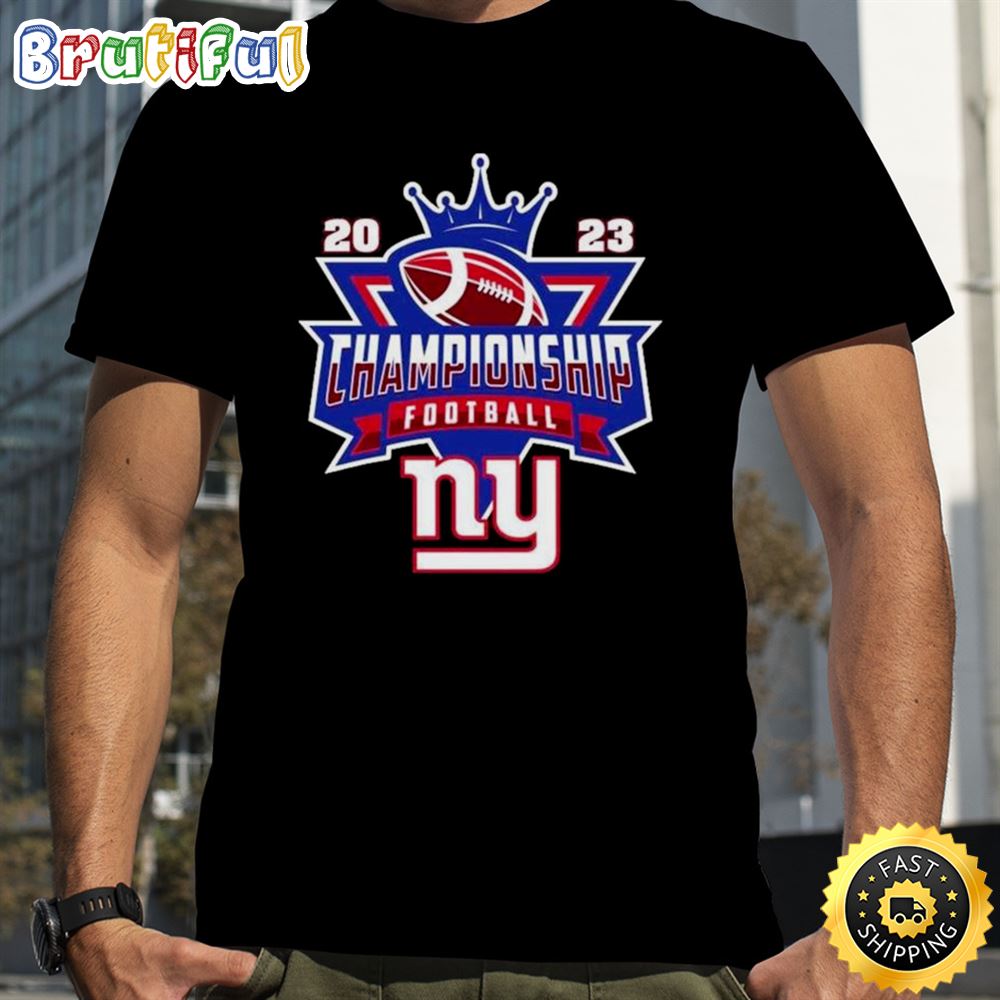 New York Giants Football Nfl 2023 Championship Crown Logo Shirt qk5klg