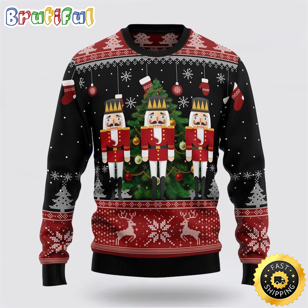 Nutcracker Christmas Tree Ugly Christmas Sweater Christmas Gift For That Everyone Will Love 1 bm8vfk
