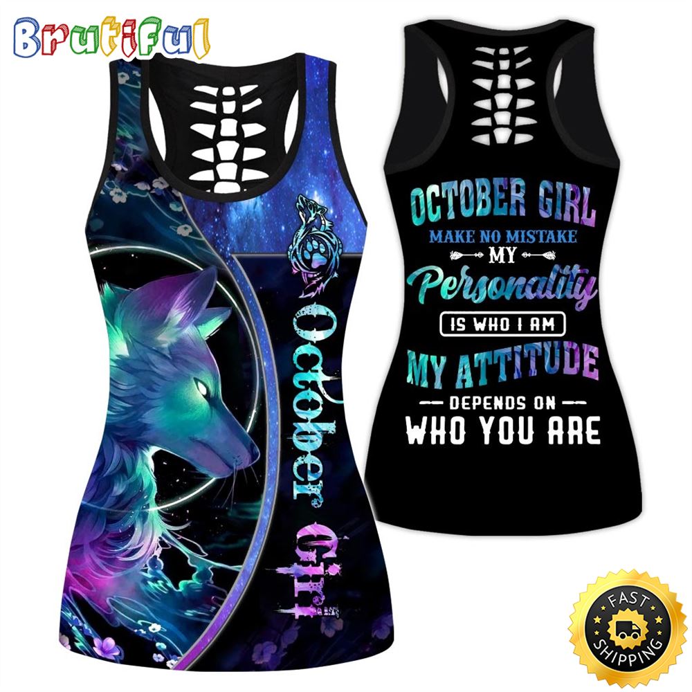 October Girl All Over Print 3D Tank Top My Attitude Is A Matter Of Choice Gift For Women 1 cgxfgn