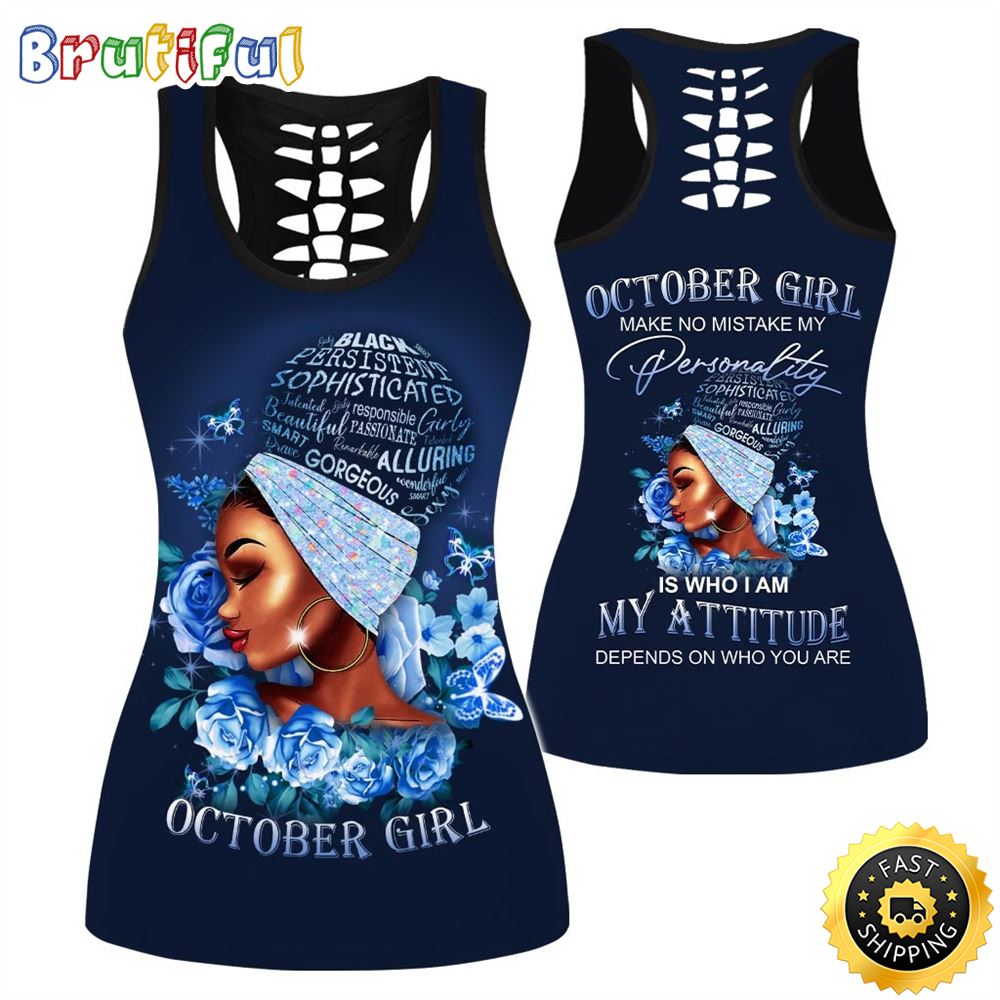 October Girl All Over Print 3D Tank Top My Attitude Is A Sign Of Confidence Gift For Women 1 kzwnmp