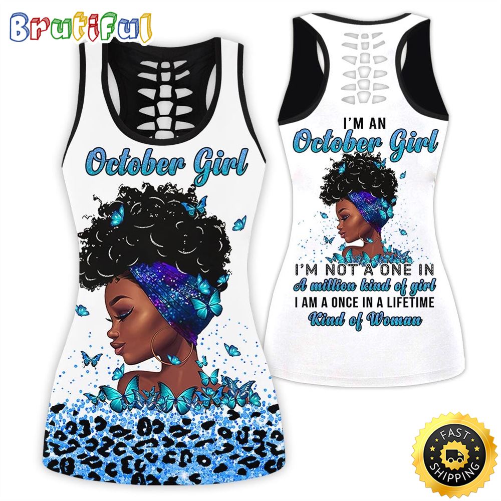 October Girl All Over Print 3D Tank Top My Attitude Is A Sign Of Strength Gift For Women 1 p1scvc