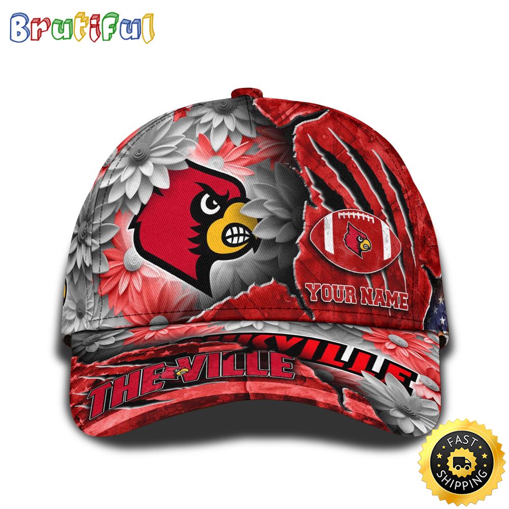 Personalized NCAA Louisville Cardinals All Over Print BaseBall Cap The Perfect Way To Rep Your Team 1