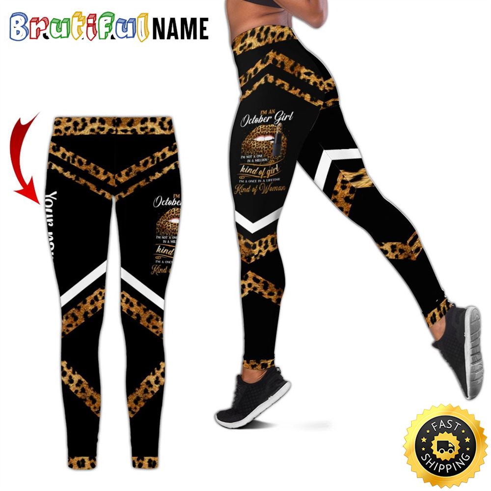 Personalized Black October Girl All Over Print 3D Legging Kind Of Women Gift For Women 1 zeilpm