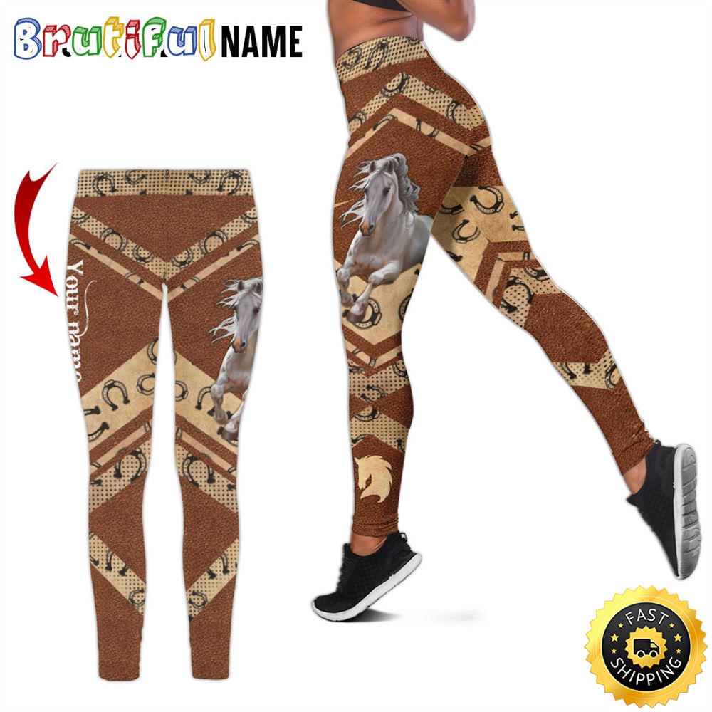 Personalized Black October Girl All Over Print 3D Legging Love Horses Gift For Women 1 ysmeiv