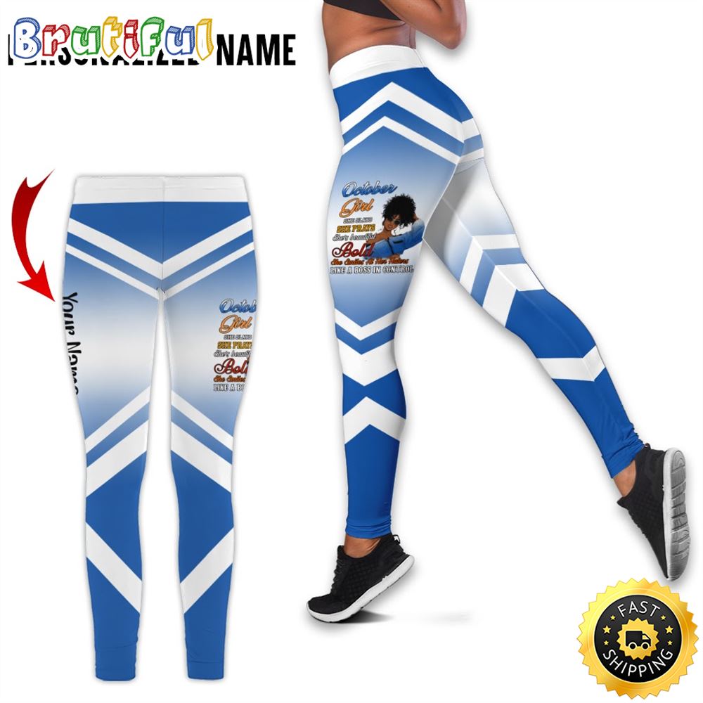 Personalized Black October Girl All Over Print 3D Legging She Slays Gift For Women 1 ogvmrf