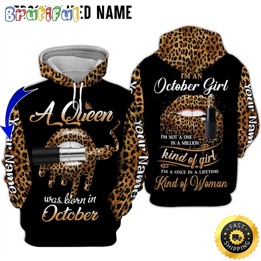 Personalized Black October Girl Strong Women All Over Print Hoodie Gift For Frends 1 msqnsc