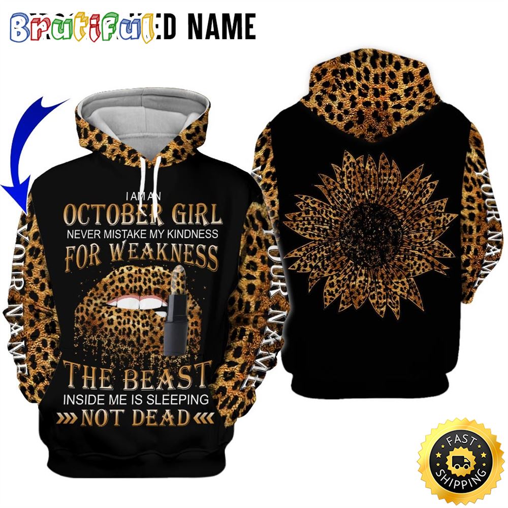 Personalized Black October Girl The Beast Within All Over Print Hoodie Gift For Frends 1 arubmr