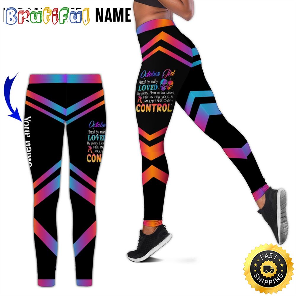 Personalized Black October Skull Girl All Over Print 3D Legging Hated By Many Gift For Women 1 qaodfz